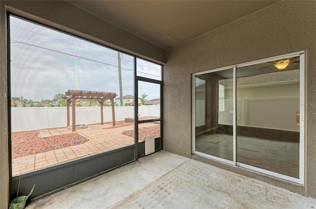 1912 Hawks View Dr, Ruskin, FL 33570 - unfurnished sunroom with ceiling fan