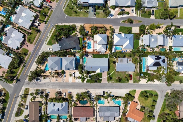 bird's eye view featuring a residential view