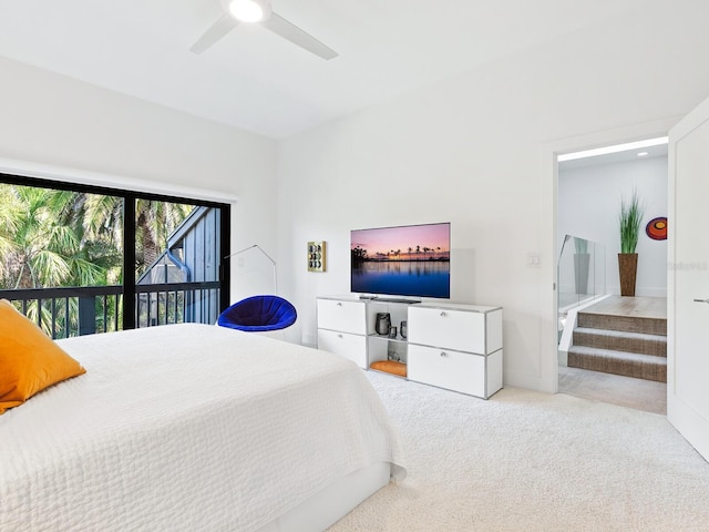 1493 Landings Lake Dr Unit 32, Sarasota, FL 34231 - bedroom with a ceiling fan and carpet floors