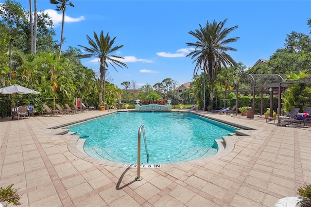 pool featuring a patio