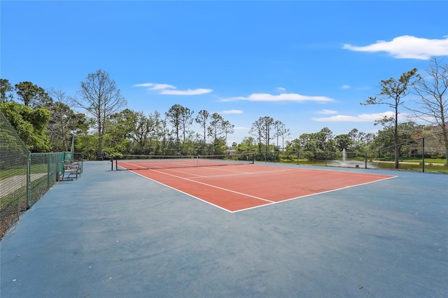 view of sport court featuring fence and community basketball court