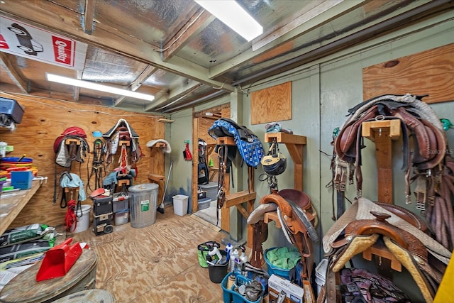 view of storage area