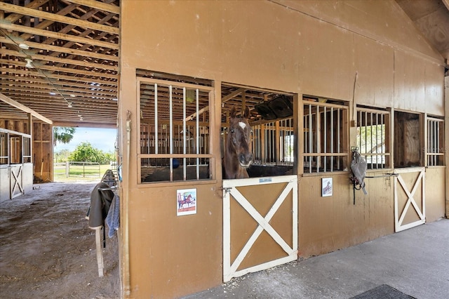 view of horse barn