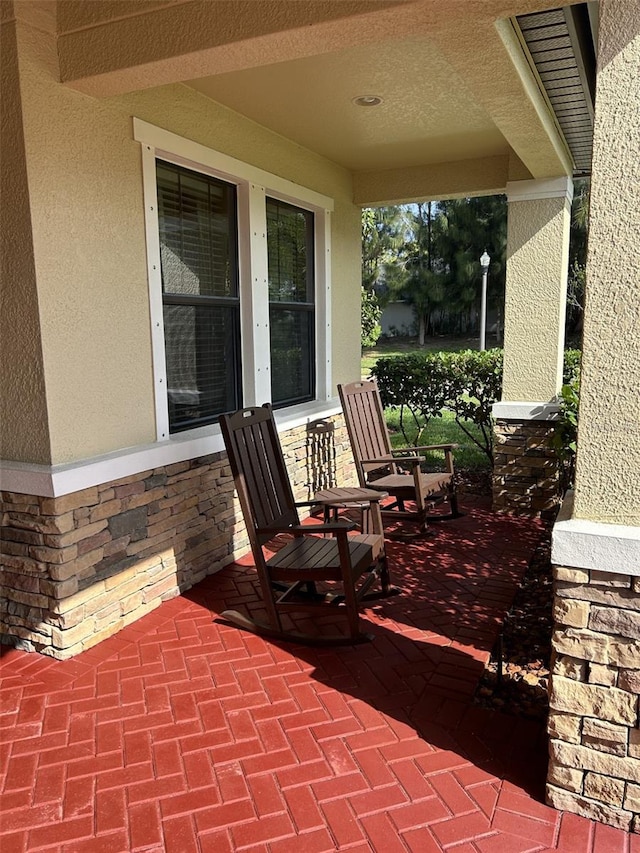 view of patio / terrace with a porch