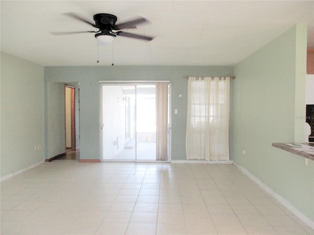 6339 Pontiac Ln, North Port, FL 34287 - unfurnished room featuring ceiling fan and light tile patterned floors