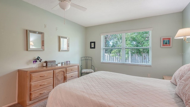 bedroom with a ceiling fan