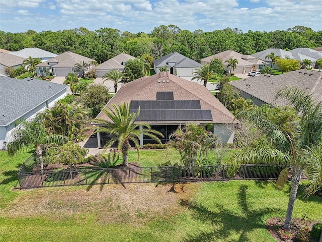 drone / aerial view featuring a residential view