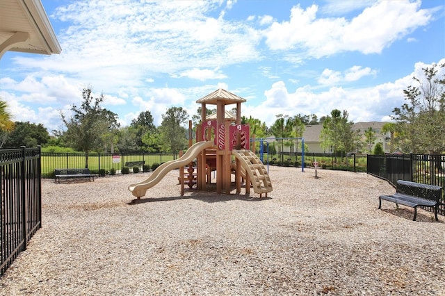 community playground featuring fence