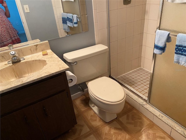 3 Lakeside Dr, Ocala, FL 34482 - full bathroom with a shower stall, toilet, and vanity