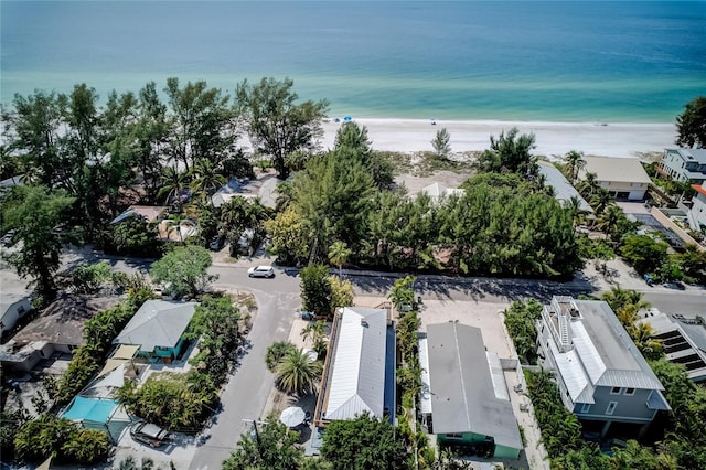 104 29th St Unit 3, Holmes Beach, FL 34217 - drone / aerial view of waterfront with a beach