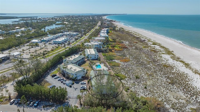 6951 Gulf Of Mexico Dr Unit 14, Longboat Key, FL 34228 - birds eye view of property featuring a water view and a view of the beach