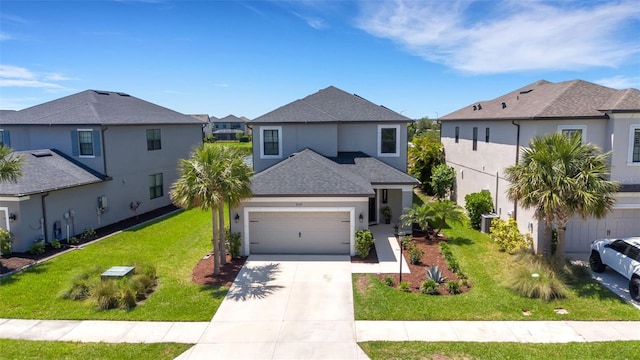 8355 Velda Trl, Sarasota, FL 34241 - traditional-style home with a garage, concrete driveway, stucco siding, and a residential view