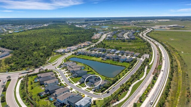 8355 Velda Trl, Sarasota, FL 34241 - aerial perspective of suburban area featuring a major roadway and a nearby body of water
