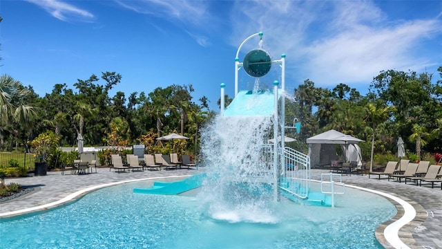 8355 Velda Trl, Sarasota, FL 34241 - view of community featuring a gazebo and view of wooded area
