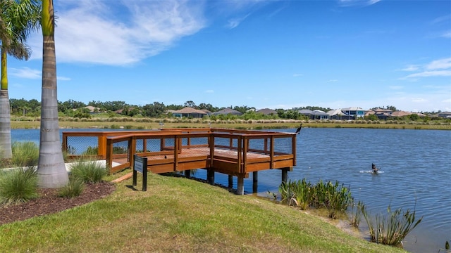 8355 Velda Trl, Sarasota, FL 34241 - dock area with a water view and a residential view