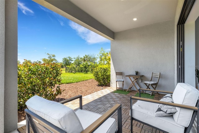 8355 Velda Trl, Sarasota, FL 34241 - view of patio / terrace featuring an outdoor living space