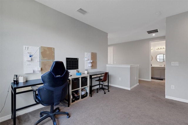 8355 Velda Trl, Sarasota, FL 34241 - office area with carpet floors and baseboards