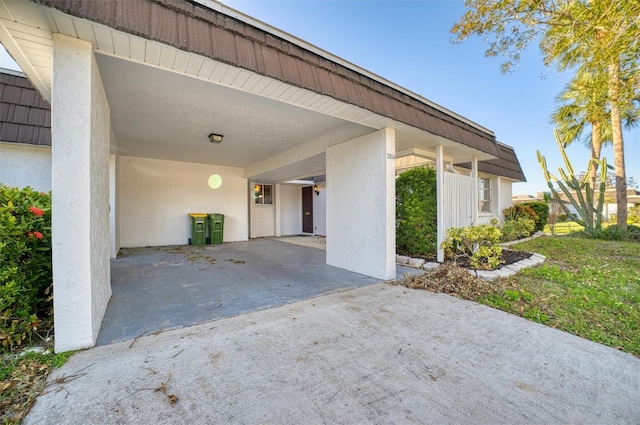 exterior space with driveway