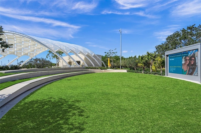 view of home's community featuring a lawn