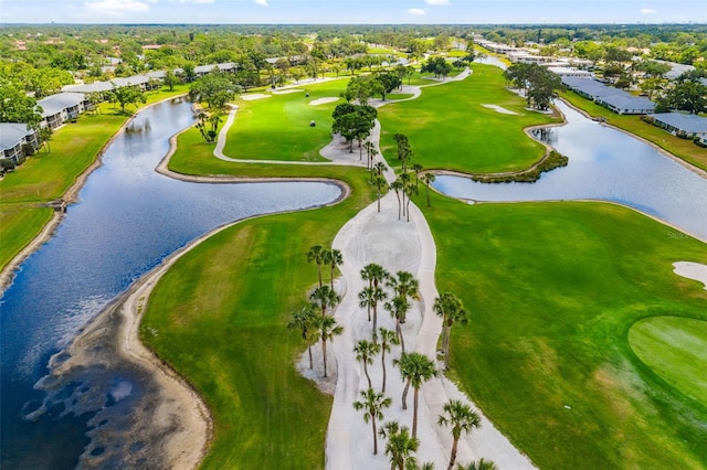 6940 W Country Club Dr N Unit V-77, Sarasota, FL 34243 - birds eye view of property featuring golf course view and a water view