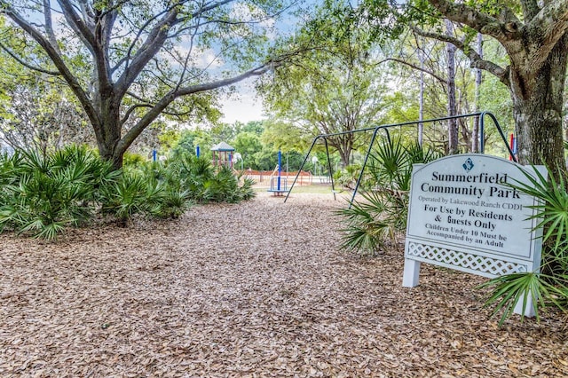 view of home's community featuring playground community