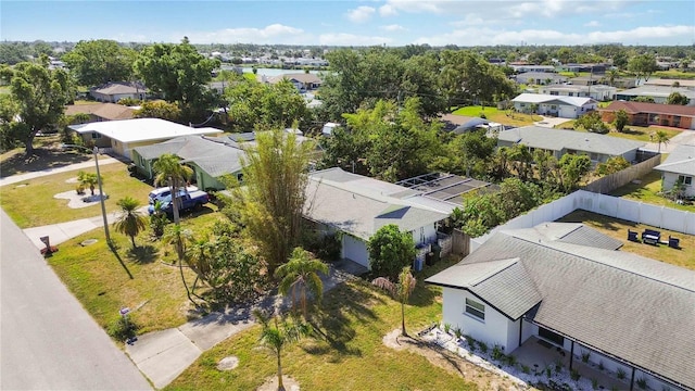 bird's eye view featuring a residential view