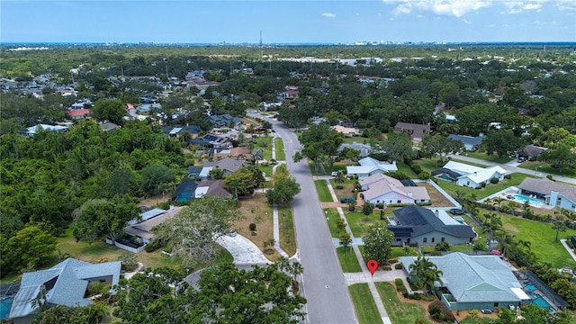 aerial view of residential area