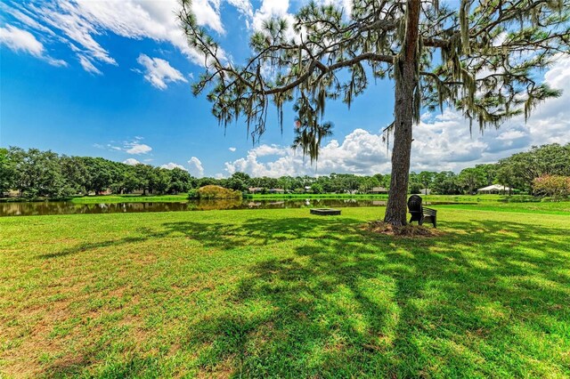 1103 134th St E, Bradenton, FL 34212 - view of green lawn featuring a water view