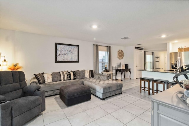 2812 Rock Sound St, Bradenton, FL 34208 - living area with light tile patterned floors and recessed lighting