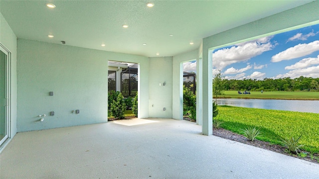 15722 San Lazzaro Ave, Lakewood Ranch, FL 34211 - view of patio / terrace with a water view