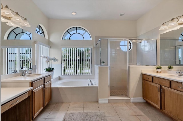 24017 Peppercorn Rd, Punta Gorda, FL 33955 - full bathroom with a wealth of natural light, tile patterned floors, and a sink