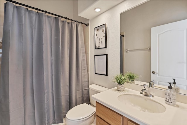 24017 Peppercorn Rd, Punta Gorda, FL 33955 - bathroom with toilet, curtained shower, and vanity