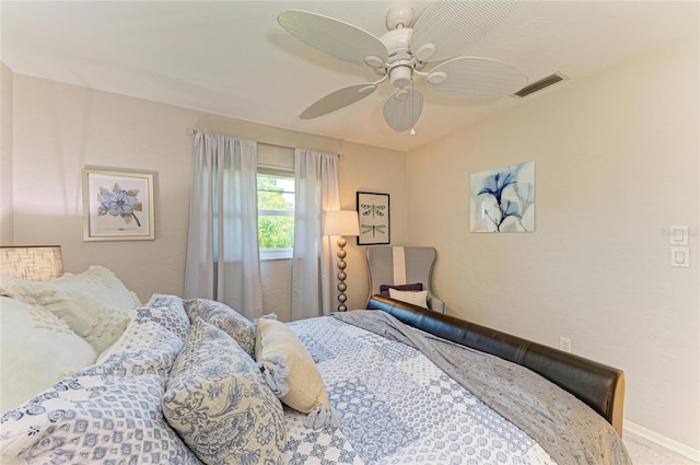 1622 Stafford Ln Unit 1205, Sarasota, FL 34232 - bedroom featuring baseboards, a ceiling fan, and visible vents