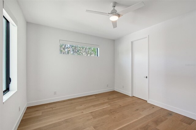 7200 Chameleon Way, Sarasota, FL 34241 - spare room featuring light wood-style flooring and ceiling fan