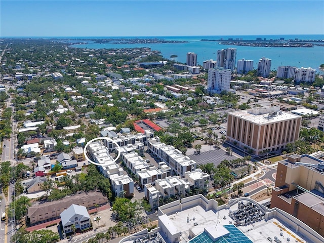 221 Cosmopolitan Ct, Sarasota, FL 34236 - drone / aerial view featuring a water view