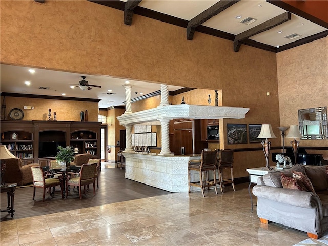 4166 Central Sarasota Pkwy Unit 535, Sarasota, FL 34238 - reception with visible vents and a ceiling fan