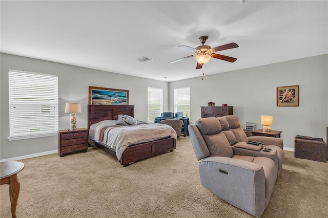 2918 130th Ave E, Parrish, FL 34219 - bedroom featuring light colored carpet and a ceiling fan