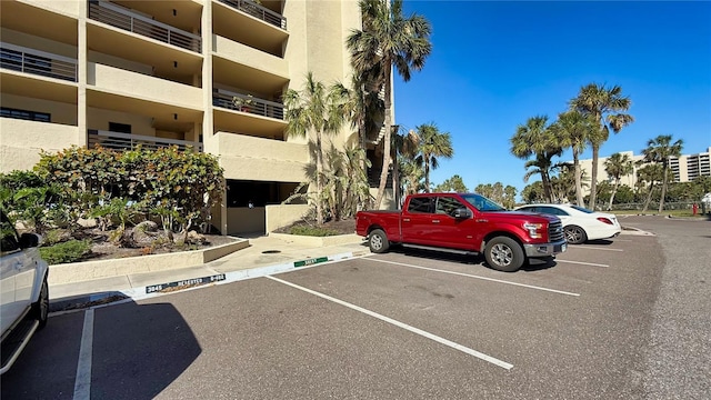 view of uncovered parking lot