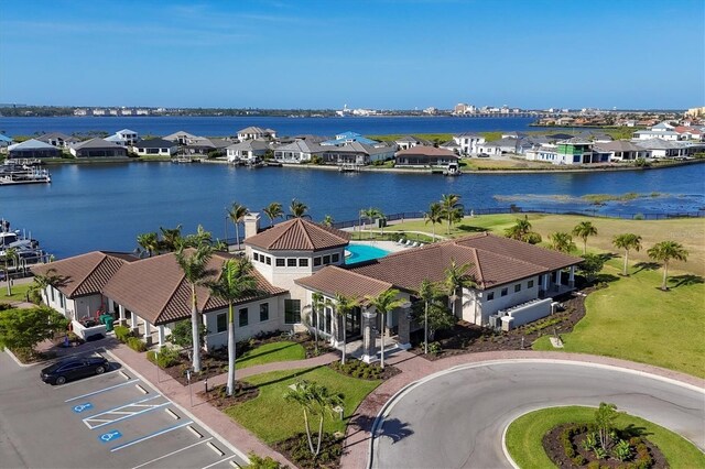 1613 4th St E, Palmetto, FL 34221 - aerial perspective of suburban area with a nearby body of water