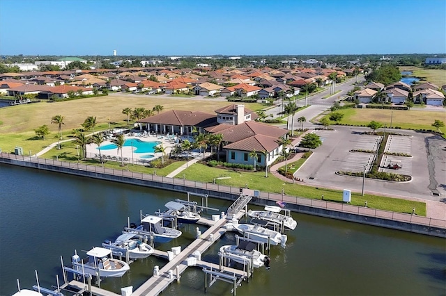 1613 4th St E, Palmetto, FL 34221 - aerial view of residential area featuring a large body of water