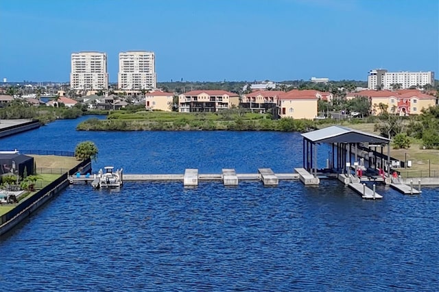 1613 4th St E, Palmetto, FL 34221 - dock area featuring a water view