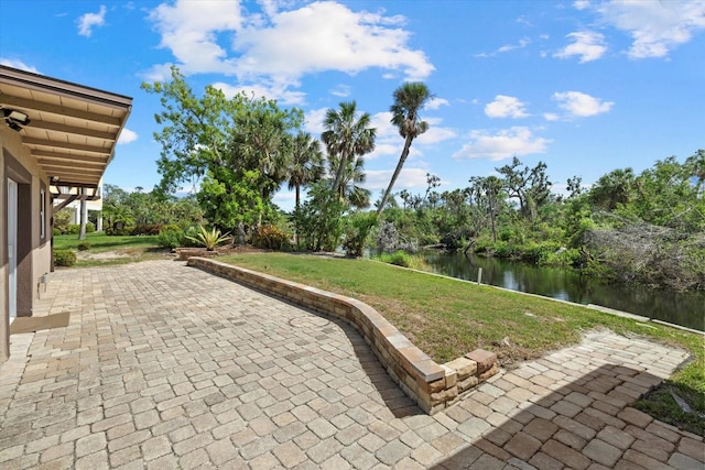 6718 68th Ave E, Bradenton, FL 34203 - view of patio with a water view
