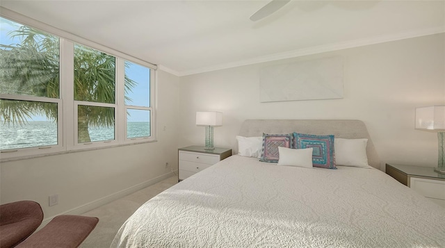 99 Sunset Dr Unit 102, Sarasota, FL 34236 - carpeted bedroom with ornamental molding and baseboards