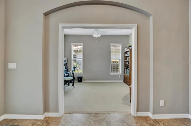 5009 Lake Overlook Ave, Bradenton, FL 34208 - hallway with baseboards and carpet