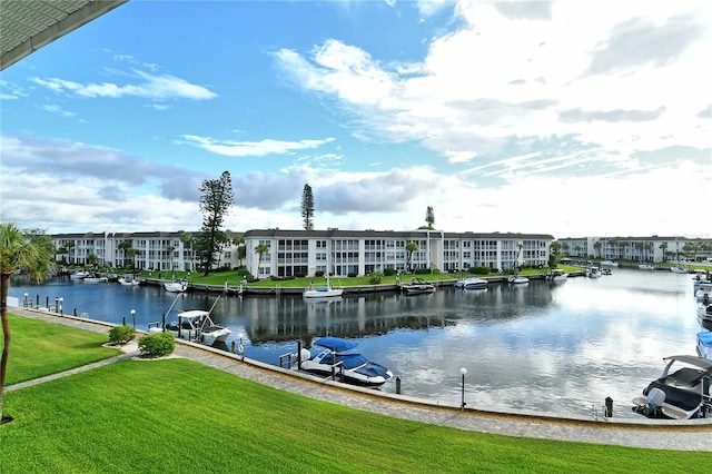 4350 Chatham Dr Unit E-105, Longboat Key, FL 34228 - water view with a boat dock