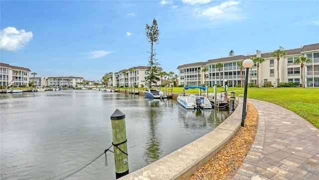 4350 Chatham Dr Unit E-105, Longboat Key, FL 34228 - water view featuring a dock