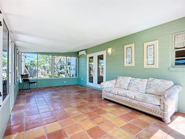 2705 21st Ave W, Bradenton, FL 34205 - sunroom with french doors and a wall mounted AC