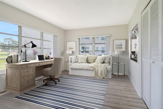 7173 W Country Club Dr N Unit 141, Sarasota, FL 34243 - office area featuring light wood-type flooring and baseboards