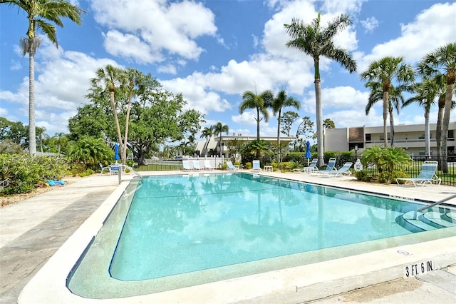 7173 W Country Club Dr N Unit 141, Sarasota, FL 34243 - pool featuring a patio area and fence