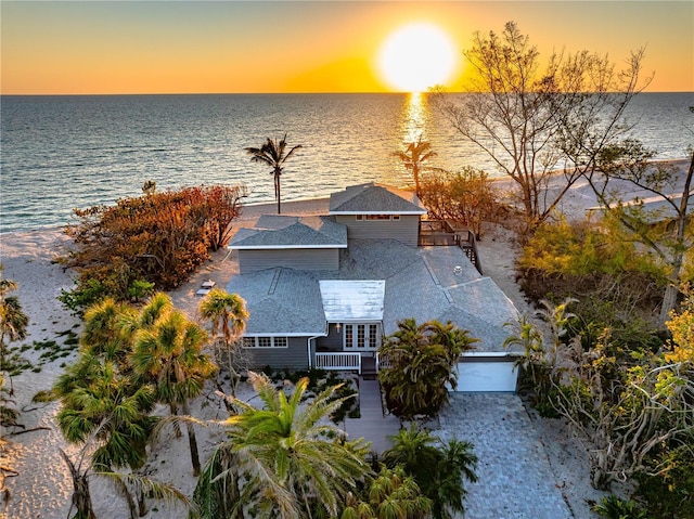 8592 Hidden Lagoon Rd, Sarasota, FL 34242 - aerial view at dusk of a water view